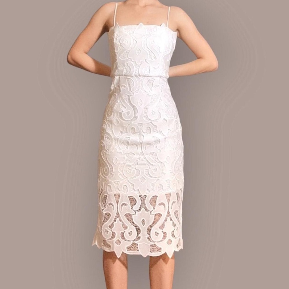 Bardot Elegant White Lace Dress